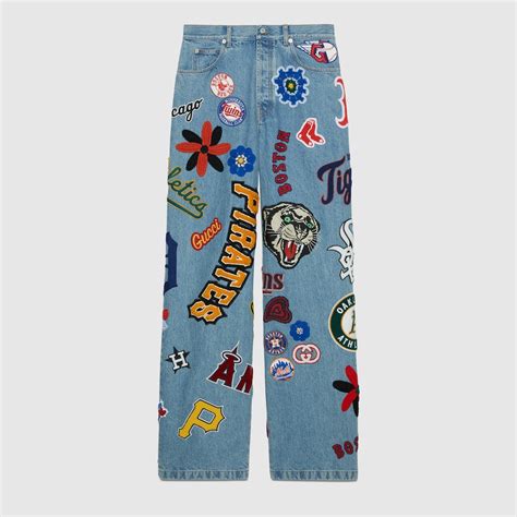 gucci patch jeans|Gucci logo.